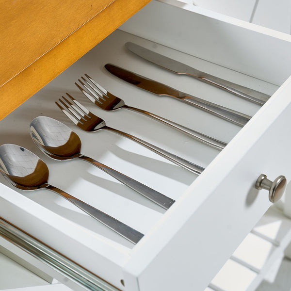 English Elm Bar cabinet Mid-Century Farmhouse Console Table with Wine Rack, Drawer, Shelf & 200lb Capacity White Oak W3417P316958