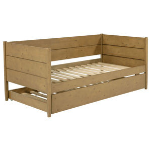 English Elm Stewart Twin Daybed With Trundle — Solid Natural Wood Frame, Warm Grain Finish, Space-Saving Guest Bed Setup B062S01300