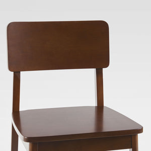 Minimalist Solid Wood Counter Stool - Set of 2 Walnut MASD7DWTVS Walker Edison