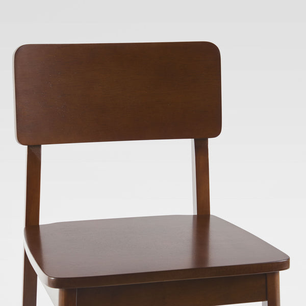 Minimalist Solid Wood Counter Stool - Set of 2 Walnut MASD7DWTVS Walker Edison