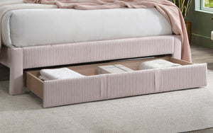 English Elm Contemporary Corduroy Upholstered Full Storage Bed Plush Tufted Headboard Bedroom B011P417517