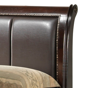 English Elm Lavita G8875C-Kb3 King Storage Bed - Elegant Cappuccino Finish With Faux Leather Headboard Design B078S00500