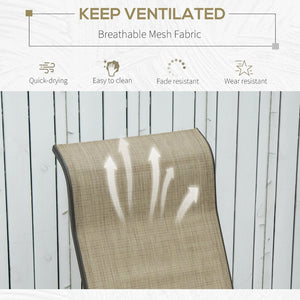 English Elm Outsunny Outdoor Glider Chair - Lightweight Patio Rocking Chair With Ergonomic Design & Durability W2225P174350-GIGA