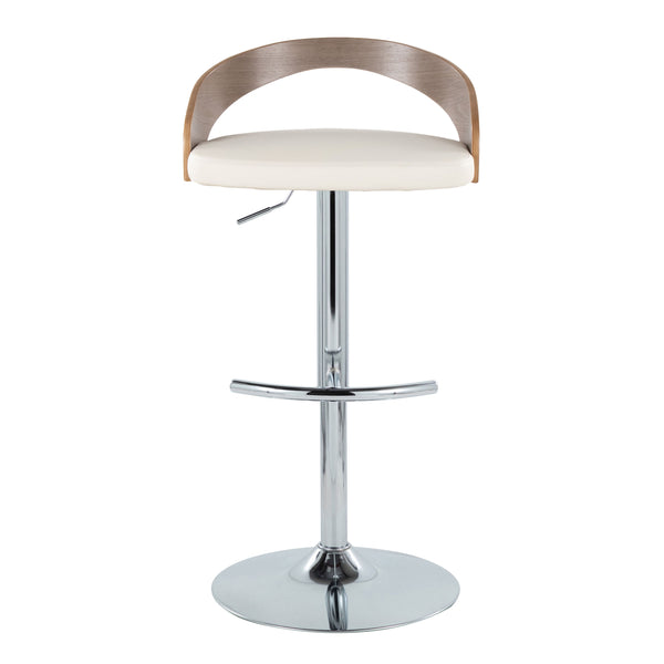 English Elm Adjustable Swivel Barstools Set of 3 Faux Leather Chrome Base Kitchen Island B202S02030