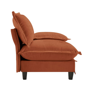 English Elm 73 Chenille Modular Sofa Deep Seat Cushions Flexible Layout for Living Room W714P448403