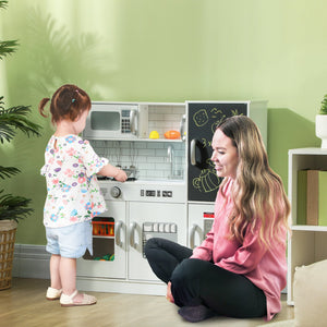English Elm Qaba Pretend Play Kitchen Set for Kids with Chalkboard Ice Maker and 5 Accessories W2225P249826