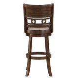 English Elm Jaisyn Brown and Beige Bar Stool With Flared Legs