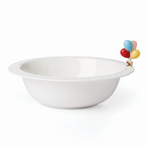 Lenox Profile Charm Serving Bowl With Balloon Popper White, WHITE PORCELAIN 893869