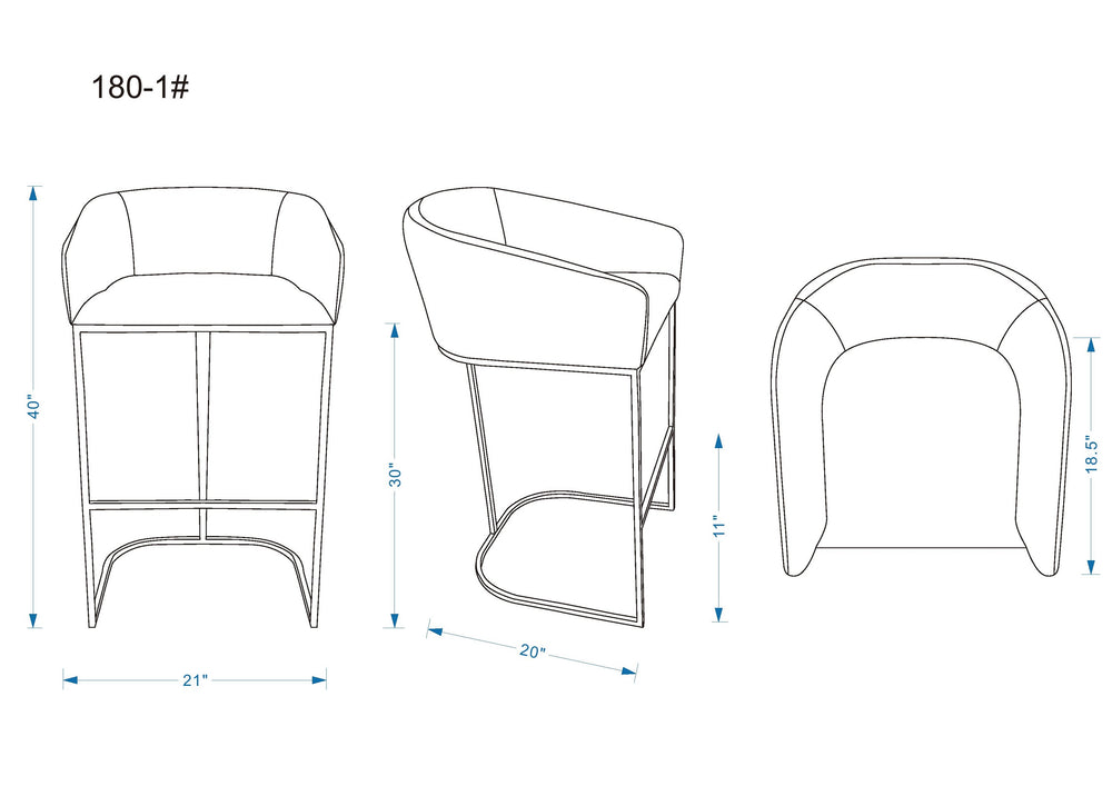 English Elm Louvre Grey-Gold Stainless Steel 40" Barstool – Leatherette Upholstered, 360° Swivel, Gold Pedestal Base B365P398470