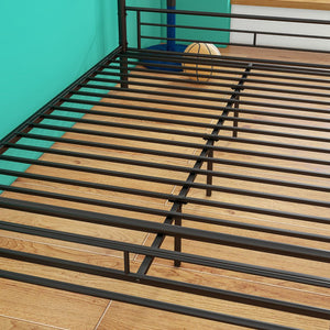 English Elm Heavy Duty Steel Full Over Queen Bunk Bed Adult Guest Room Powder Coat Frame W840S00001