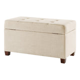 OSP Home Furnishings Storage Ottoman Cream