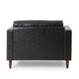 Christopher Knight Home® - Noble House - Malinta Contemporary Tufted Club Chair, Midnight Black and Espresso