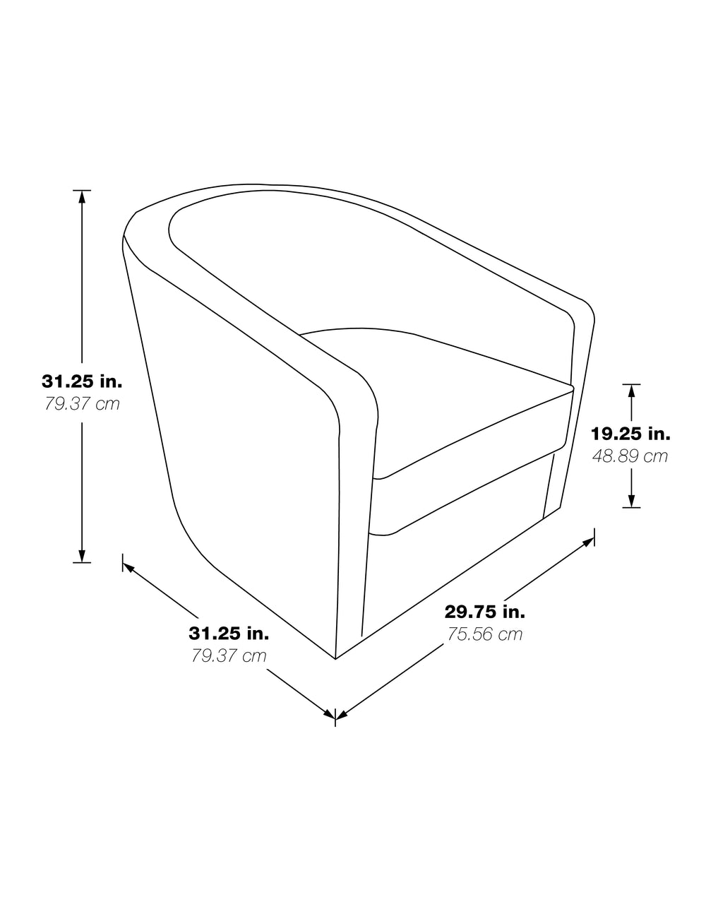 OSP Home Furnishings Danica Swivel Chair Azure