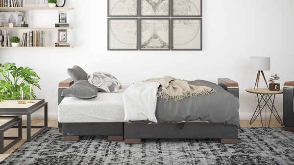 English Elm Primenest Zenaero Convertible Chaise Lounge With Storage – Stylish Chenille Upholstered Comfort! B030P303550-GIGA