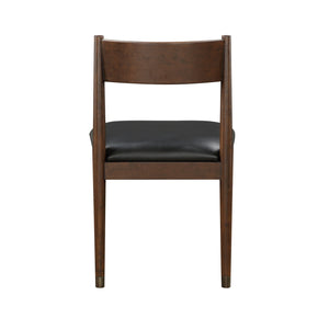 English Elm 5pc Cherry Maple Veneer Dining Set Butterfly Leaf Table Four Leather Side Chairs B011S01194