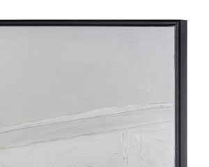 Sunpan Breaking Barriers Contemporary Wall Art - Hand-Painted Monochrome Design in Black Floater Frame