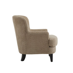 English Elm Christopher Knight Home® - Gerald Boucle Upholstered Club Chair with Tapered Birch Legs, Tonal Piping and Cozy Texture Brown 33 L x 32.75 W x 30 H N776P243523D