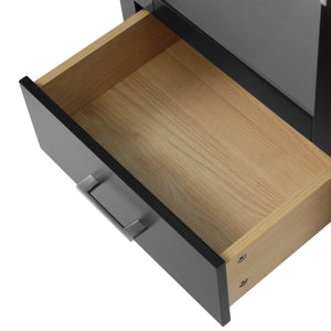 English Elm 20-Inch modern bathroom vanity with ceramic sink, soft-close door and ample storage for small spaces Black WF324691AAB
