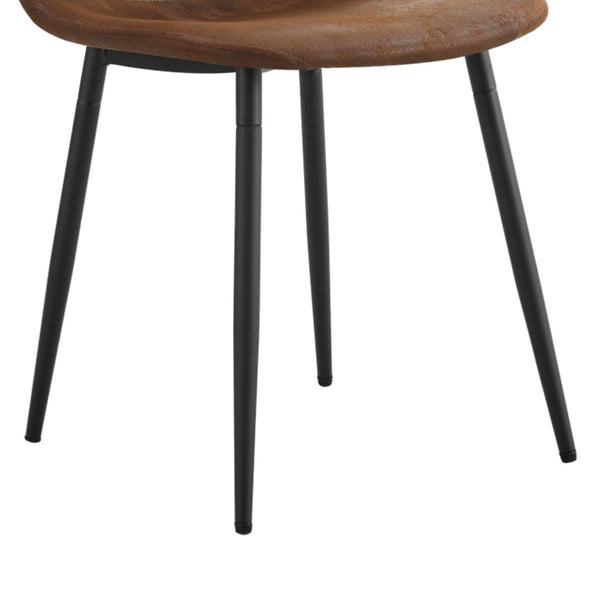 English Elm Table Set: Modern Walnut Grain Dining Table With 6 Comfortable Techno-Fabric Chairs & Storage Shelf W1151S04290-GIGA