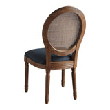 OSP Home Furnishings Stella Cane Back Chair Azure