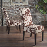 Christopher Knight Home® Pertica Velvet Dining Chairs - Set of 2, Cow Print, Contemporary Style