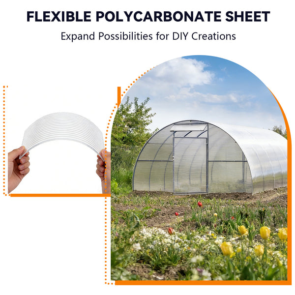 English Elm 4' 4ft Twin Wall Polycarbonate Panels Uv Blocking Insulated Greenhouse Roofing 10 Pack W3213P458684