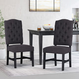 Christopher Knight Home® - Noble House - Hyvonen Contemporary Fabric Tufted Dining Chairs - Set Of 2