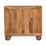 English Elm Solid Wood Rattan Ball Cabinet