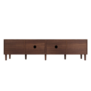 English Elm 78 Inch Rattan Media Console with Pine Legs Four Drawers Modern Living Room Tv Stand N710P365048P
