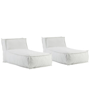 English Elm Christopher Knight Home® - Ramona Outdoor Bean Bag Lounge Chairs Set Of 2 - Weather-Resistant, Plush Foam For Ultimate Comfort N775P265560G-S2