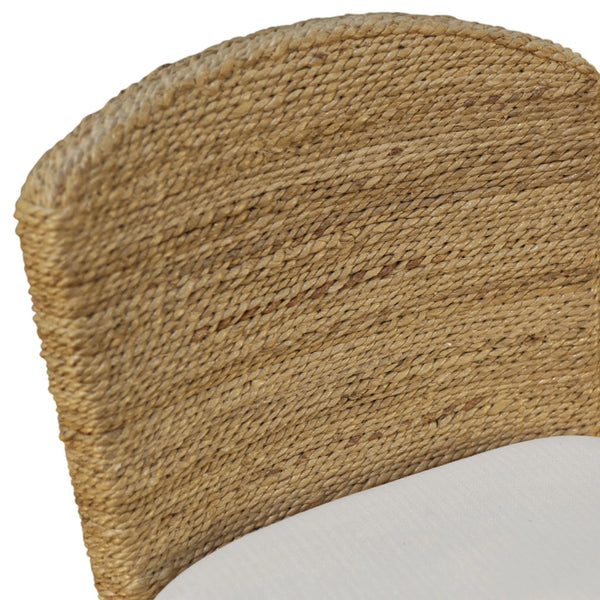 Bahia Handwoven Banana Twist Counter Stools Set of 2 Coastal Boho Kitchen Seating