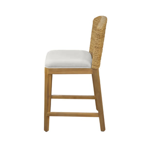 Bahia Handwoven Banana Twist Counter Stools Set of 2 Coastal Boho Kitchen Seating