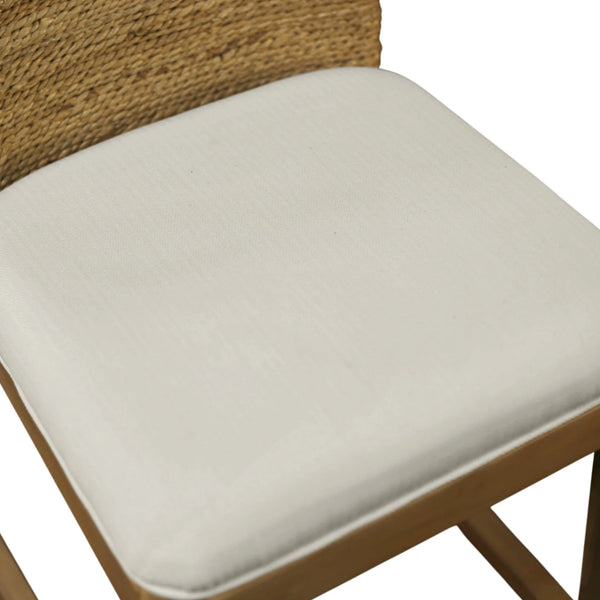 Bahia Handwoven Banana Twist Counter Stools Set of 2 Coastal Boho Kitchen Seating