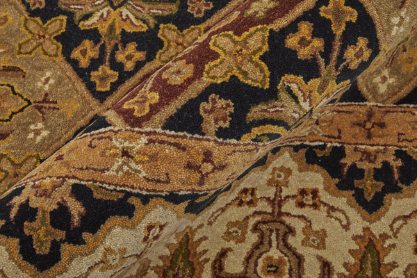 Feizy Rugs Wagner Hand Tufted Wool Rug - Durable, Stain-resistant Design Perfect For High-traffic Areas Gold,Tan,Black Wool Wgr8943fblkmltf00