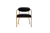 VIG Furniture Modrest Baird - Modern Grey Velvet + Brass Dining Chair VGMY-2847-GRY