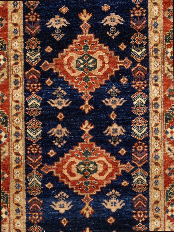 Pasargad Home Shirvan Hand-knotted Navy Lamb's Wool Runner - Timeless Elegance For Any Space   Pqs-422 2.08x9