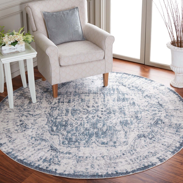 Safavieh Baltimore 850 Power Loomed Transitional Rug Light Grey / Blue 9' x 12'