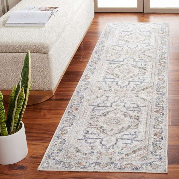 Safavieh Baltimore 854 Power Loomed Transitional Rug Light Grey / Rust 9' x 12'