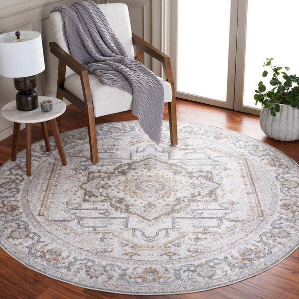 Safavieh Baltimore 854 Power Loomed Transitional Rug Light Grey / Rust 9' x 12'
