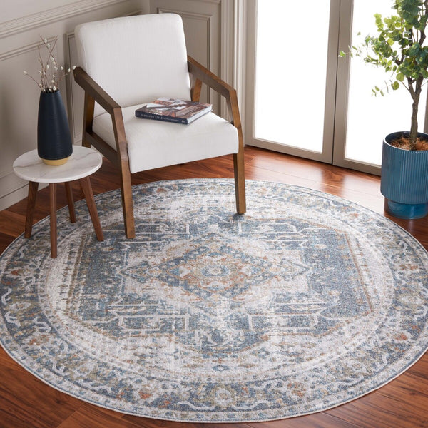 Safavieh Baltimore 854 Power Loomed Transitional Rug Light Grey / Blue 9' x 12'