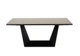 VIG Furniture Modrest Baldwin - Modern Black Ceramic & Black Metal Extendable Dining Table VGNS-GD8684-CB-BLK