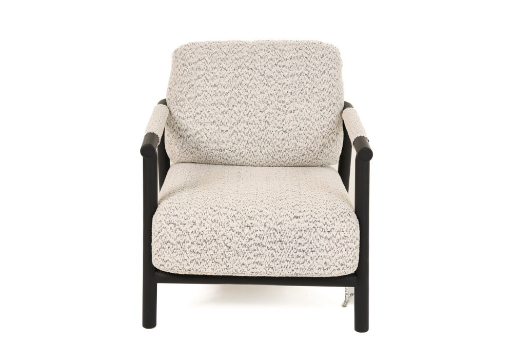 VIG Furniture Balko Modern Grey Fabric Accent Chair With Black Metal Accents, Removable Cushions, Foam Comfort VGHM-ST283-GRY