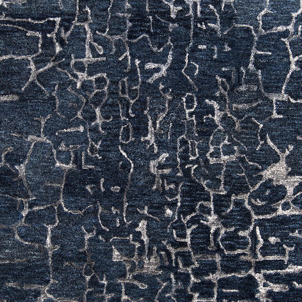 Surya Banshee Ban-3306 2' X 3' Hand Tufted Rug - Luxurious Viscose And Wool Blend For Modern Elegance Dark Blue Wool,Viscose Ban3306-23