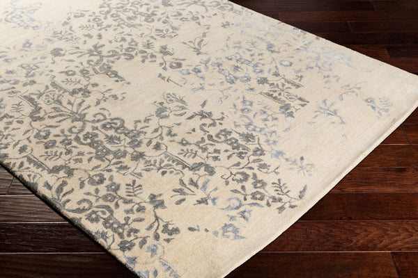 Surya Banshee Ban-3306 2' X 3' Hand Tufted Rug - Luxurious Viscose And Wool Blend For Modern Elegance Wheat Wool,Viscose Ban3398-811