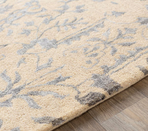 Surya Banshee Ban-3306 2' X 3' Hand Tufted Rug - Luxurious Viscose And Wool Blend For Modern Elegance Wheat Wool,Viscose Ban3398-811