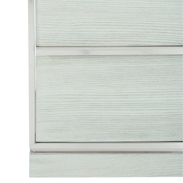 Bernhardt Bernhardt Bryne Nightstand With Laminated Marble Top, Tarnished Nickel Frame, Wood Grain Storage прод 386218