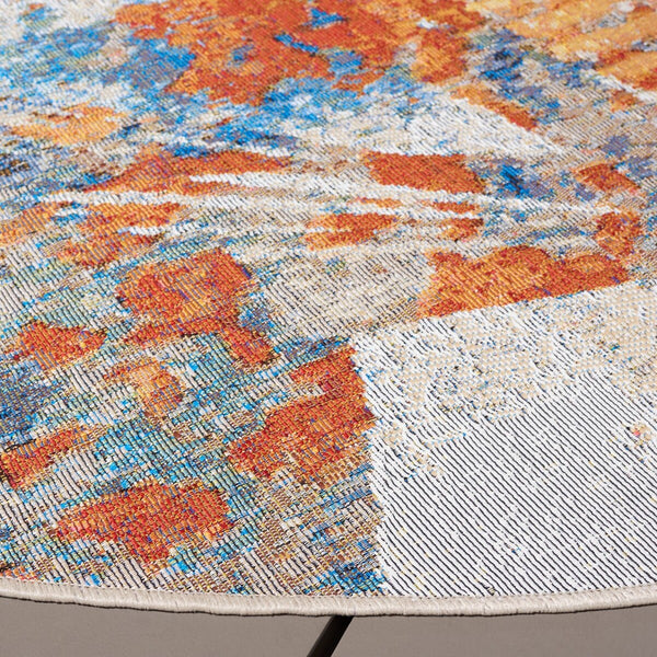 Safavieh Barbados 536 Power Loomed Indoor / Outdoor Rug Blue / Rust BAR536M-9