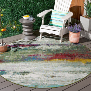 Safavieh Barbados 545 Power Loomed Indoor / Outdoor Rug Green / Blue Purple BAR545Y-9