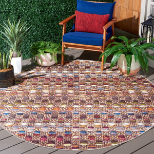 Safavieh Barbados 546 Power Loomed Indoor / Outdoor Rug Purple / Green Rust BAR546V-9