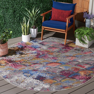Safavieh Barbados 547 Power Loomed Indoor / Outdoor Rug Grey Purple / Blue Gold BAR547F-9